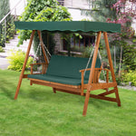 3 Seater Wooden Garden Swing Chair Seat Hammock Lounger