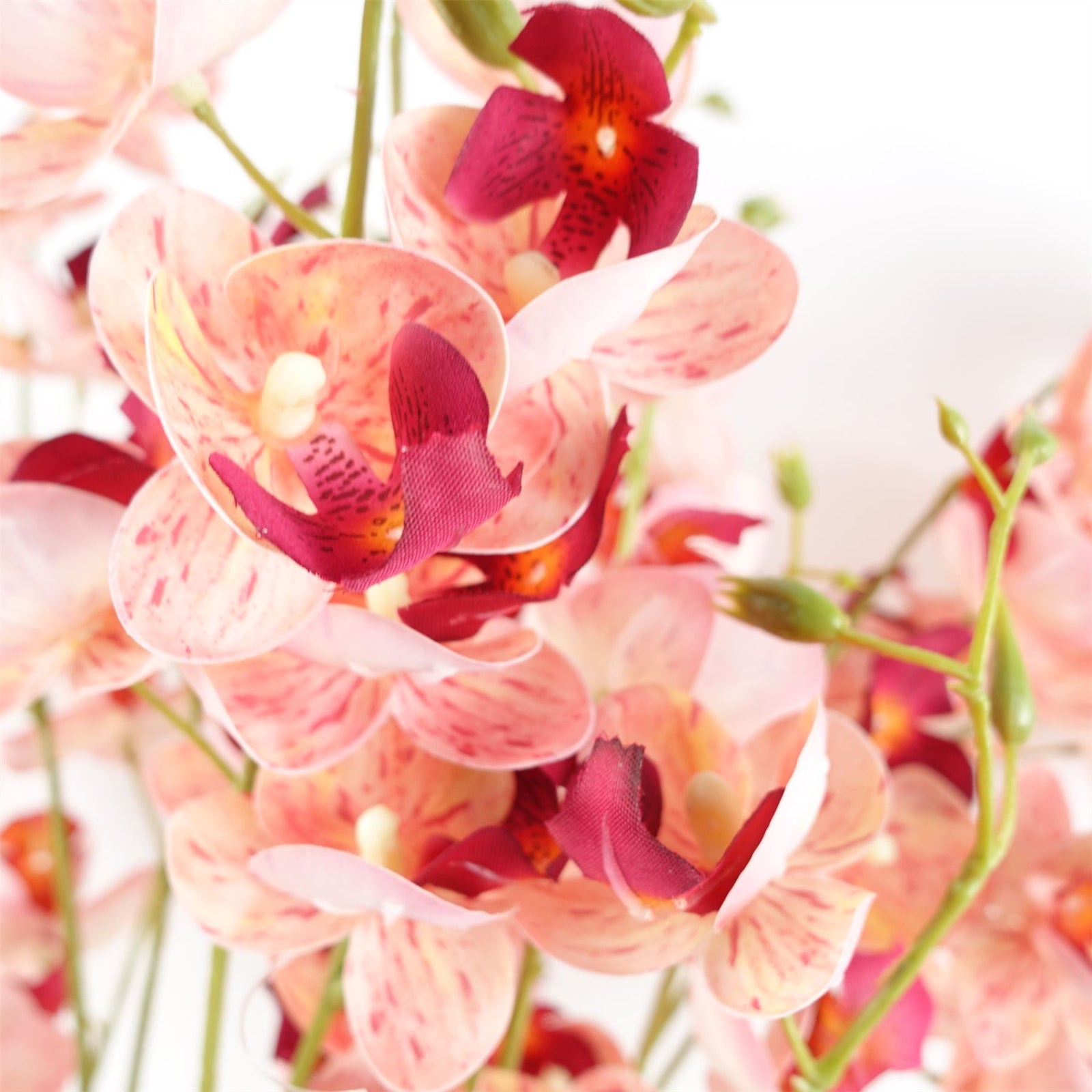 Pack Of 6 X 80cm Pink Artificial Mini Orchid Stem