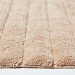 Ribbed Cotton Spa Style Bath Mat | 50cm x 100cm | Beige