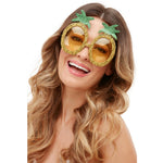 Tropical Pineapple Glitter Glasses