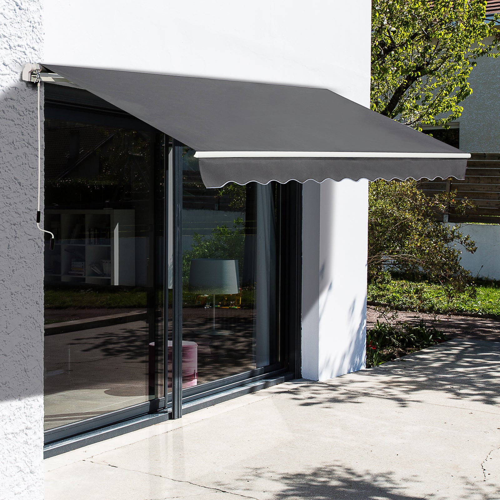 4x2.5m Retractable Manual Awning, Crank Handle
