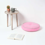 Round Plain Floor Cushion | 43cm x 43cm | Pink