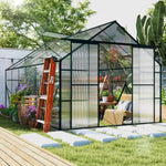 Polycarbonate Greenhouse W/ Sliding Door & Vent