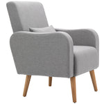 Nordic Leisure Lounge Sofa Accent Chair With Pillow | One Size | Gray