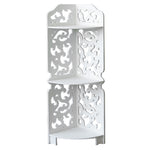 3 Tiers Corner Storage Rack Cabinet Shelf Storage For Bedroom Bathroom White