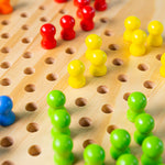 Bigjigs Toys Traditional Wooden Chinese Chequers Game, 2-4 Players