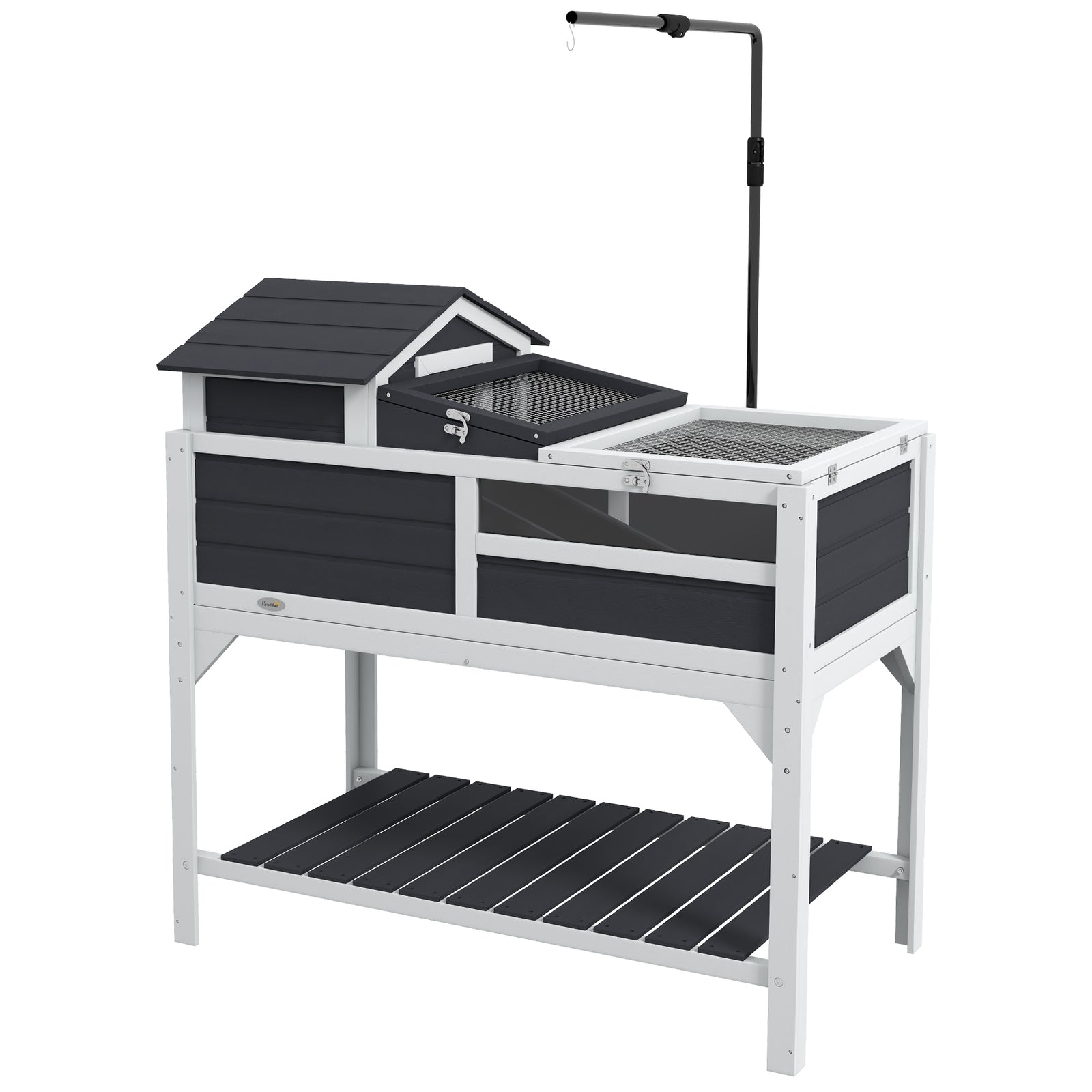 Tortoise House W/ Adjustable Lamp Holder, Openable Lid, Storage Shelf