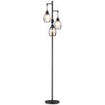 Industrial 3-light Floor Lamp Dimmable Standing Lamp | One Size | Black