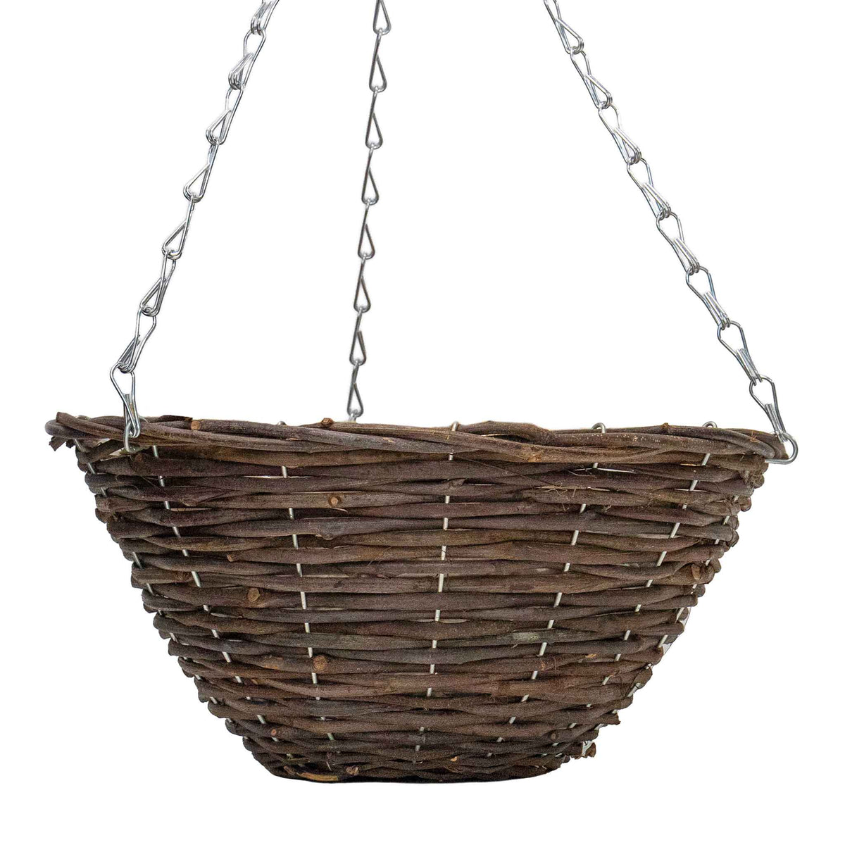 Rattan Round Hanging Basket - 14in | Set of 1