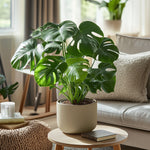 Swiss Cheese Plant - Monstera Deliciosa - Height 50-60cm - ⌀17cm | Set of 1 | Green