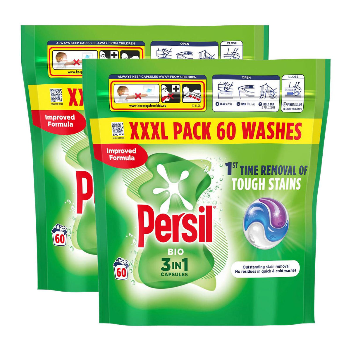 Xxxl 3in1 Laundry Washing Capsules Bio W/ Lasting Freshness | Set of 2