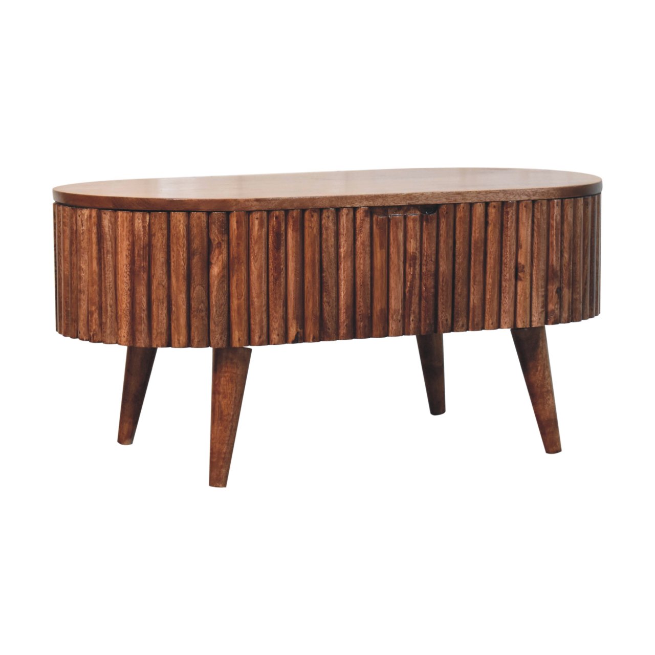 Solid Wood Honey Caramel Mokka Coffee Table, Lift-top Concealed Storage, Dark Brown