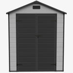 6x8 Ft Plastic Outdoor Garden Storage Shed | Black