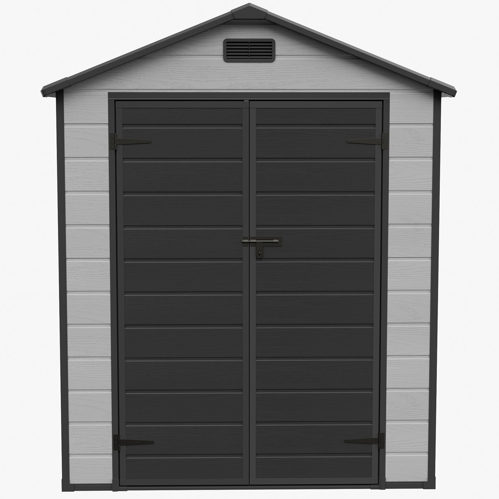 6x8 Ft Plastic Outdoor Garden Storage Shed | Black