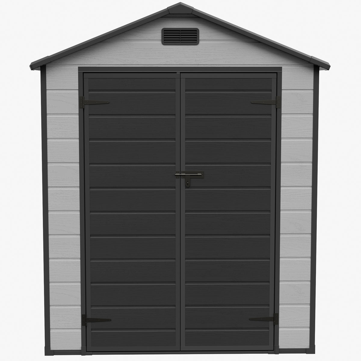 6x8 Ft Outdoor Garden Plastic Storage Shed | Black