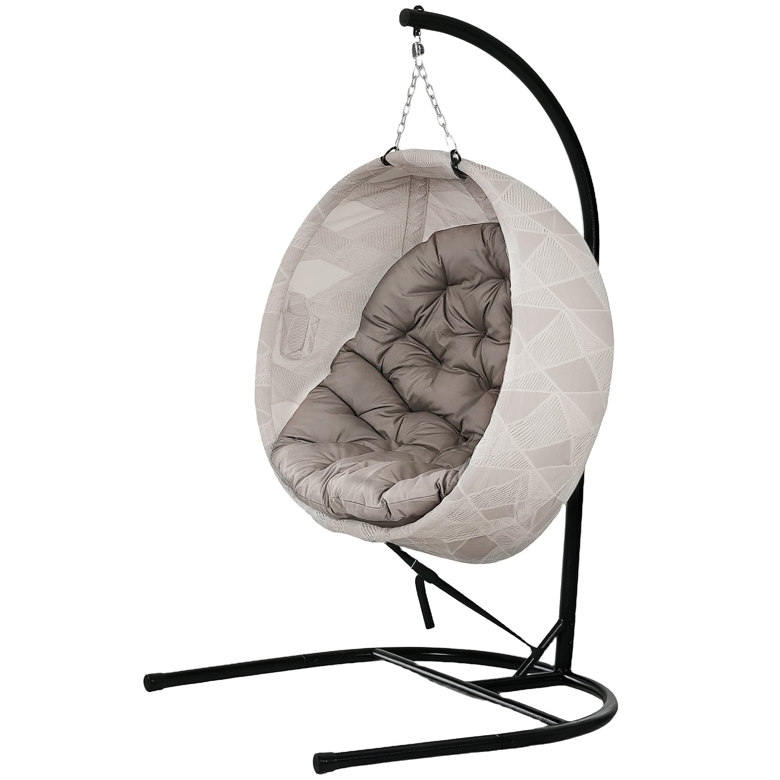Hanging Egg Chair Outdoor Indoor Swing Chair, Folding Basket | Sand