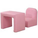 Kids Mini Sofa 2 In 1 Table Chair Set Children Armchair Seat Girl Boys | Pink