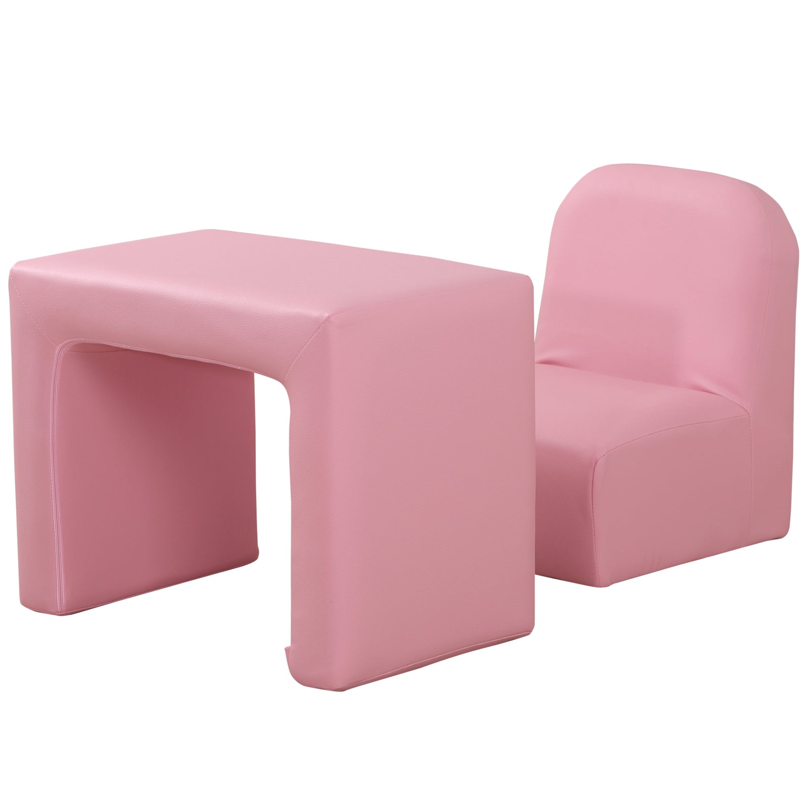 Kids Mini Sofa 2 In 1 Table Chair Set Children Armchair Seat Girl Boys | Pink