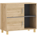 Bathroom Storage Cabinet With Open Compartments