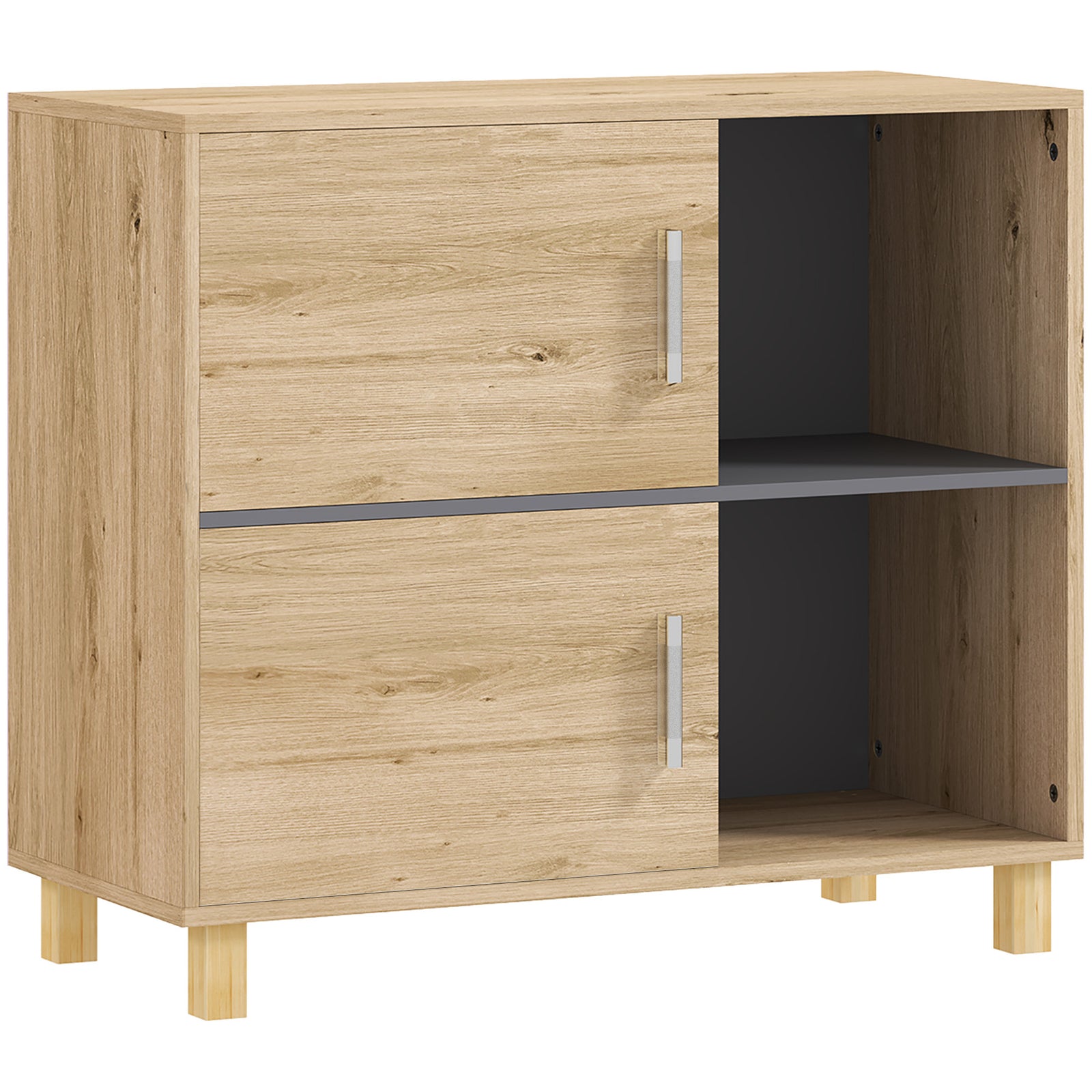 Bathroom Storage Cabinet With Open Compartments