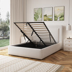 Weston Fabric Ottoman Bed Frame | Double | Beige