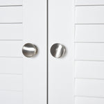 Tall Freestanding Bathroom Cabinet Retro 3 Compartments