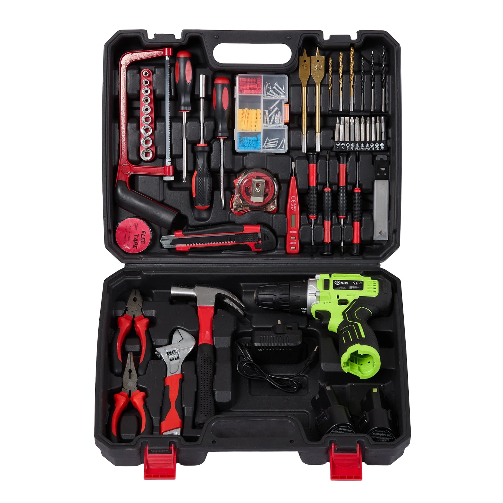 Breeins 12v Cordless Drill Tool Kit 113pcs With 2 Batteries