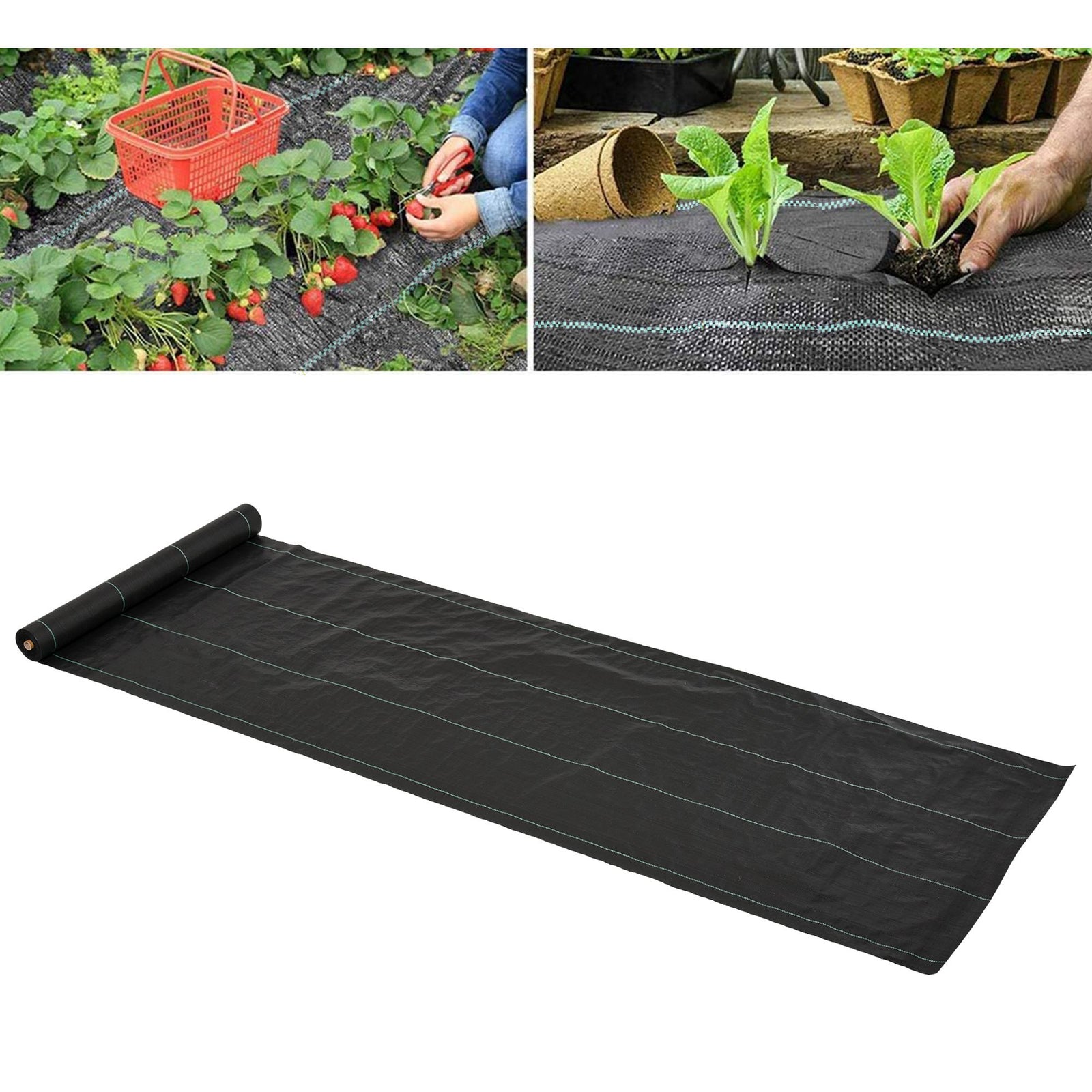 1x50m Heavy-duty Weed Barrier Fabric Gardening Mat