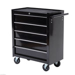 5-drawer Tool Cabinet With Wheels, Lockable | Black
