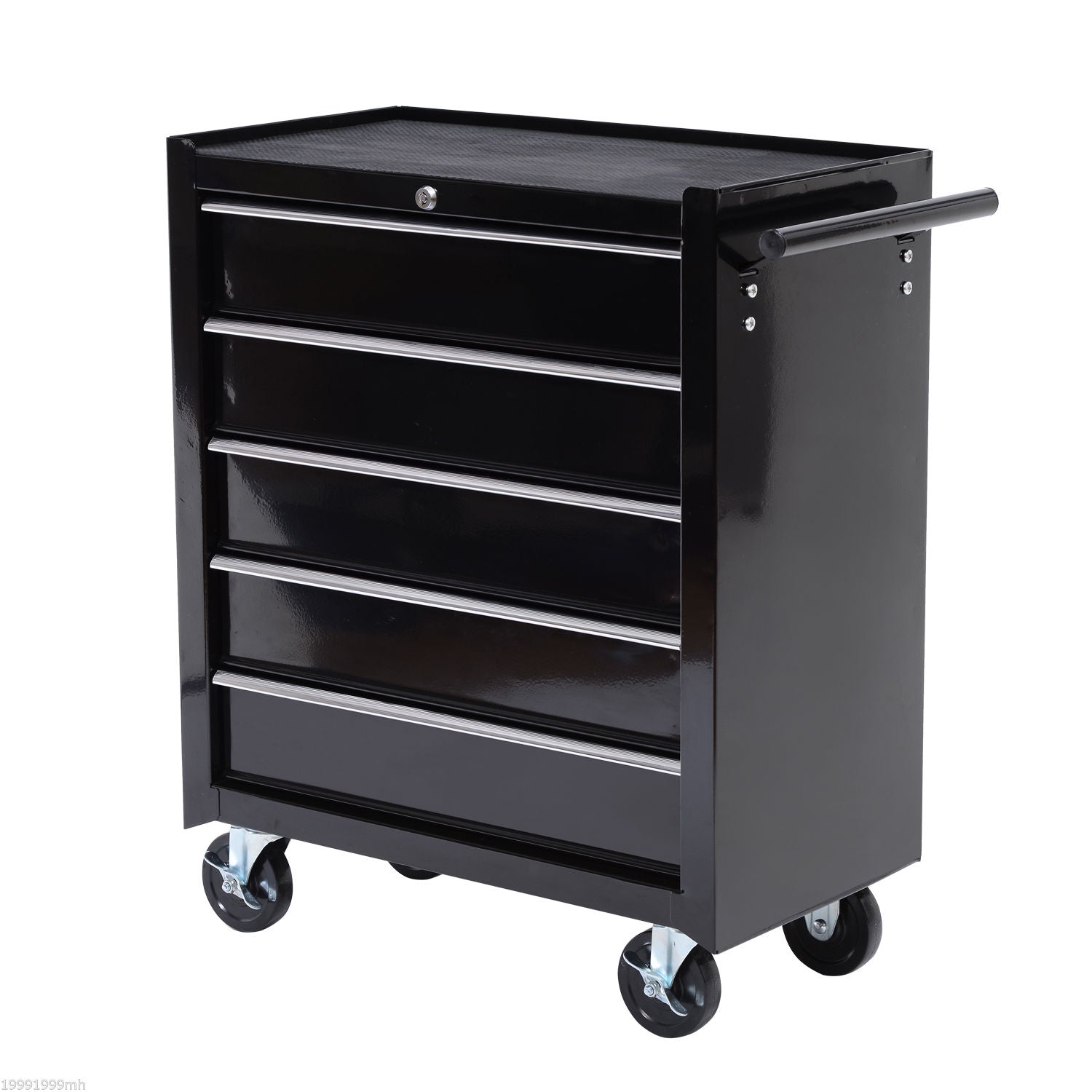 5-drawer Tool Cabinet With Wheels, Lockable | Black