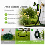 Traderight Expandable Garden Hose 10-pattern Nozzle Kink-free