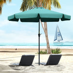 2.7m Patio Umbrella With Crank Garden Parasol | Green