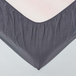 Luxury Linen Deep Fitted Sheet | Double | Dark Grey