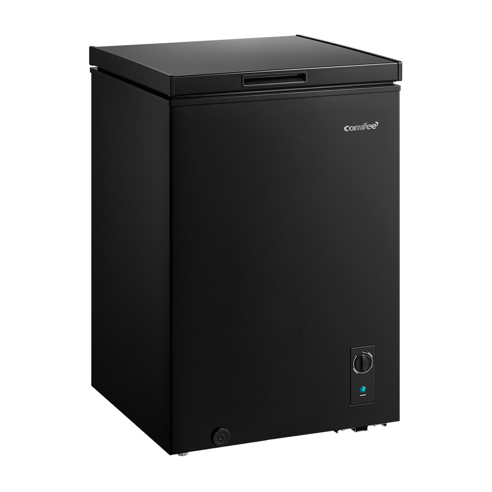 99l Freestanding Black Chest Freezer – Inverter Compressor, Led Light, Adjustable Temperature, Low Noise 38db