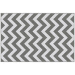 Outdoor Rug, 1.2 X 1.8m Patio Floor Mat & White