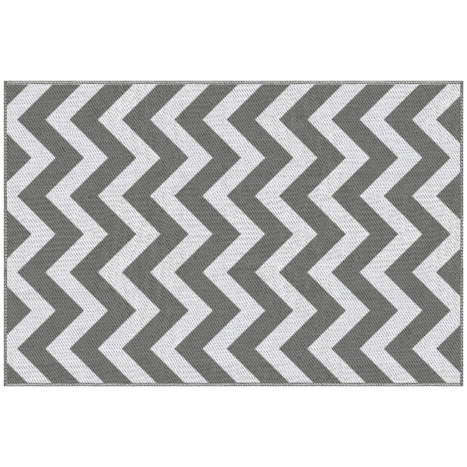 Outdoor Rug, 1.2 X 1.8m Patio Floor Mat & White