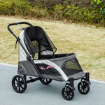 Easy Folding Pet Stroller For Large Dogs | Dark Gray