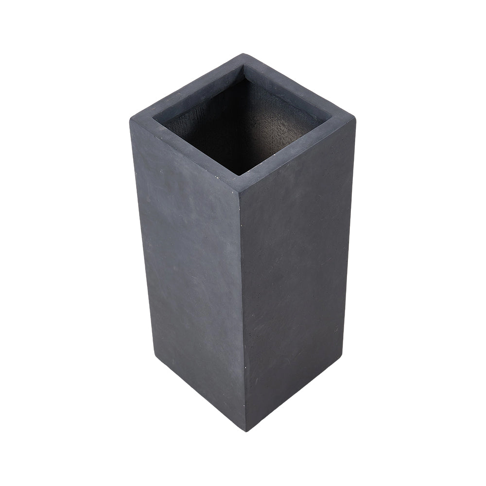 Rectangular Shaped Cement Planter Flower Pot With Drainage Holes | Small | Light Grey