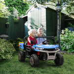 12v Two-seater Kids Electric Ride-on Car W/ Electric Bucket | Blue