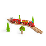 Wooden Fire and Rescue Train Engine & Carriages