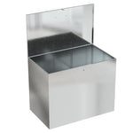 Living and Home Large Galvanized Feed Storage Bin With One Compartment