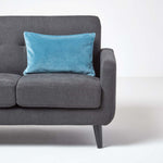 Luxury Cotton Velvet Cushion Cover | 30cm x 50cm | Blue