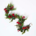 Artificial Winter Woodland And Eucalyptus Garland, 110 Cm
