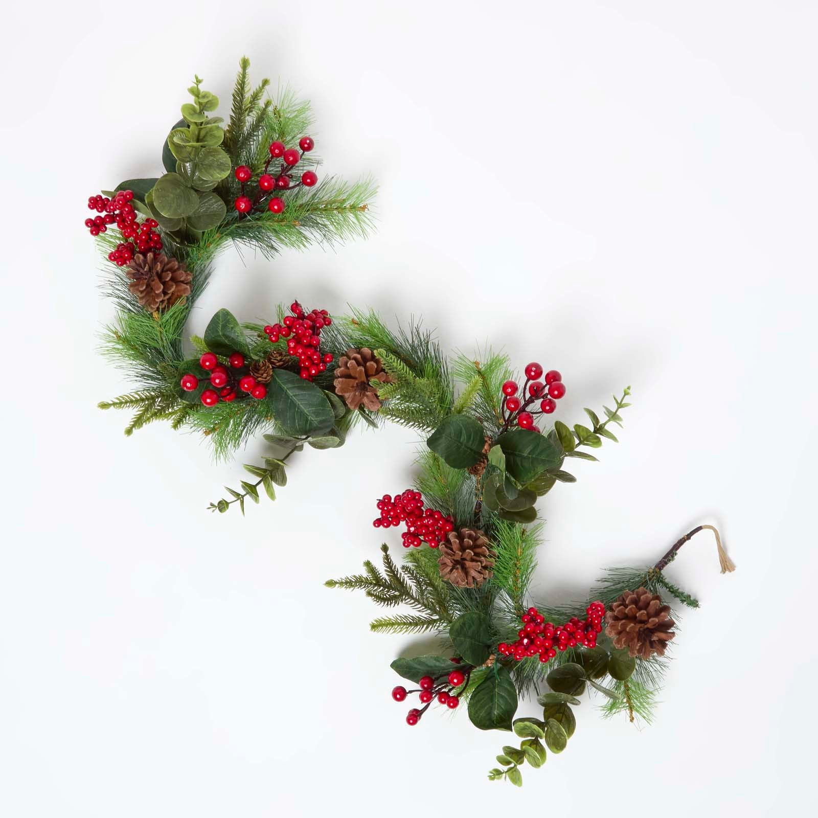 Artificial Winter Woodland And Eucalyptus Garland, 110 Cm