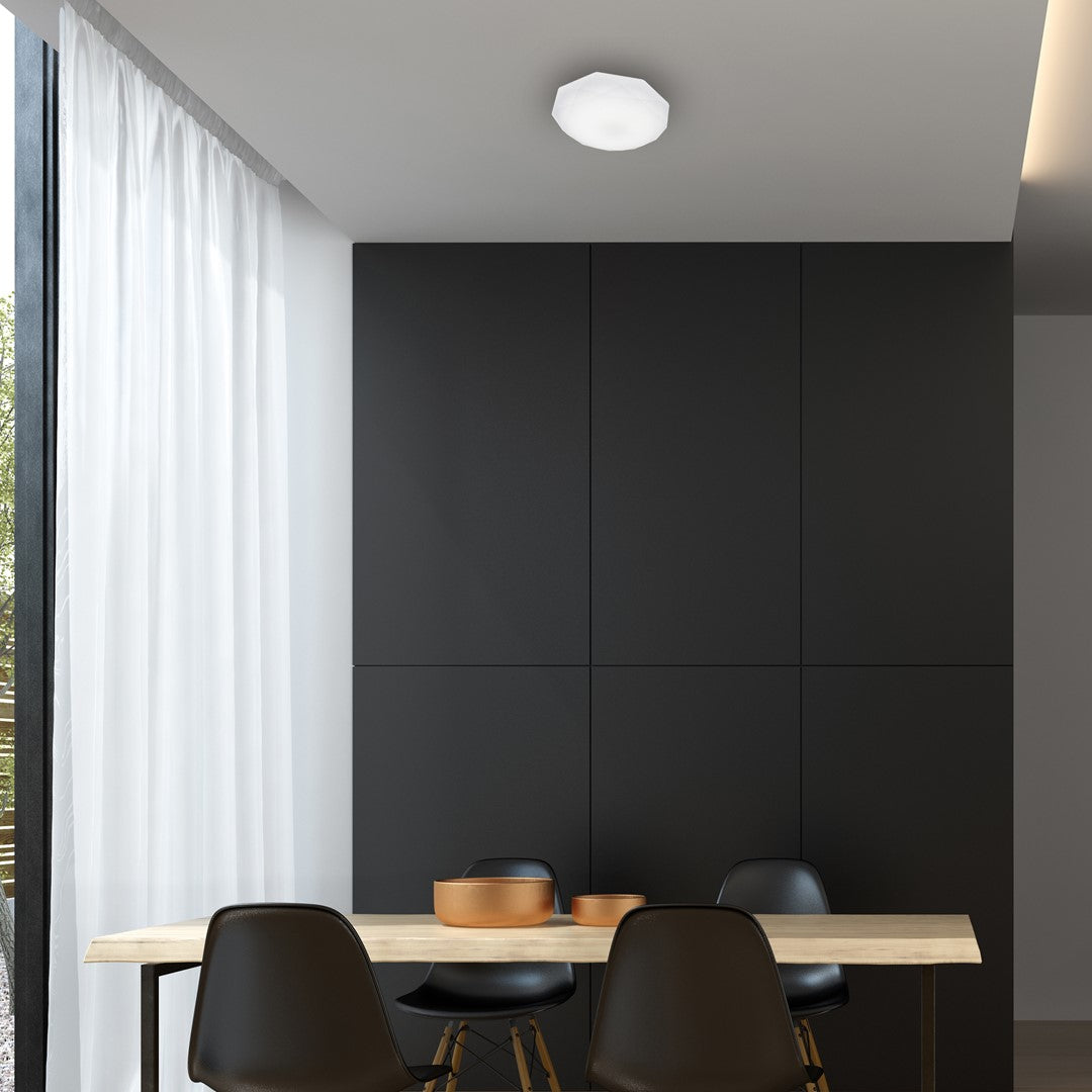 Hex Ceiling Lamp A Highly Efficient Modern Ceiling Lamp With Low Energy Led Light Source Included | 26cm | White