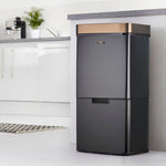 75l Sensor Recycling Bin With Food Caddy | 75L | Black & Copper