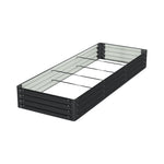 Rectangular Galvanized Steel Raised Garden Bed 240cm W X 90cm D X 30cm H | Black