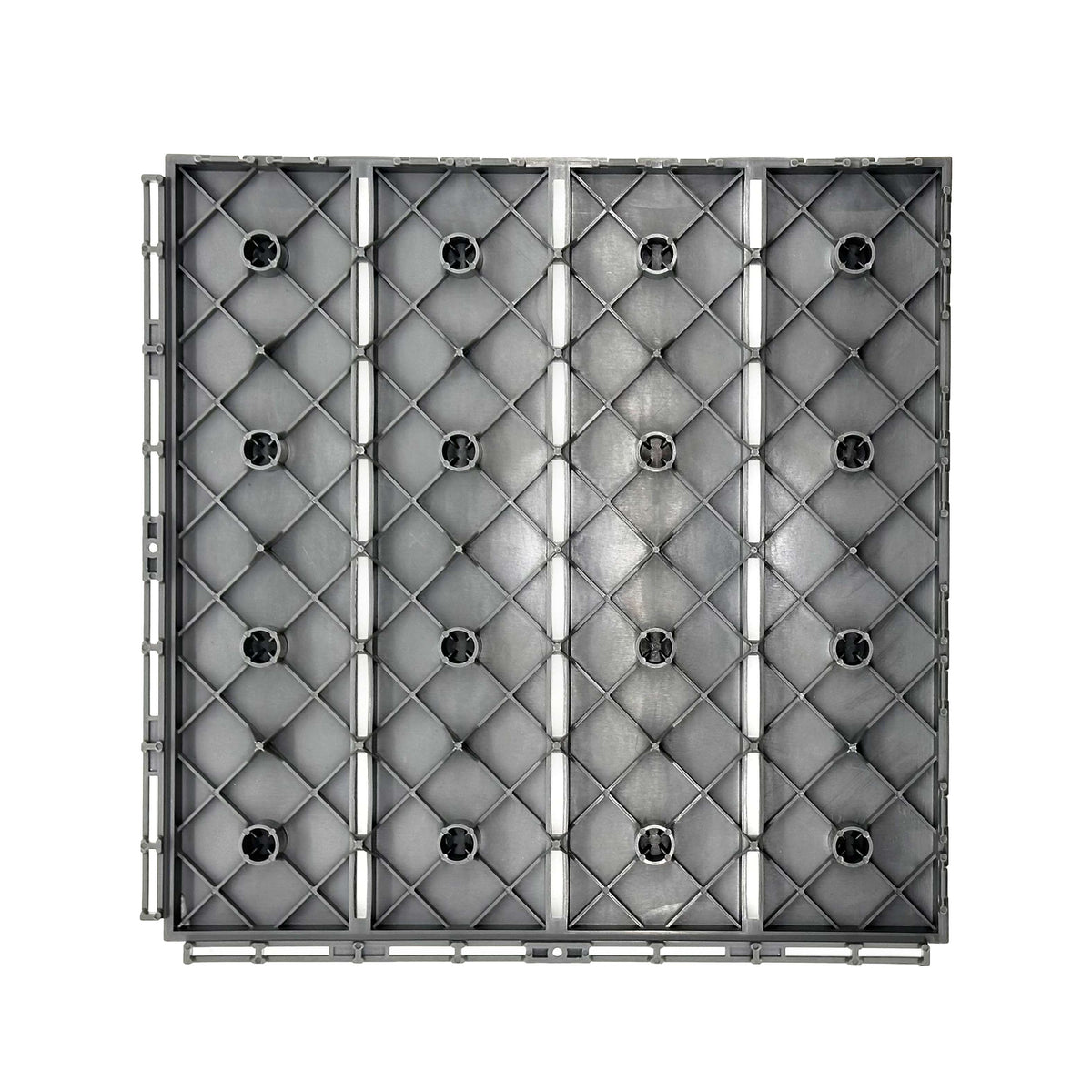Polydeck Pvc Interlocking Decking Tiles - Grey | Set of 36 | Grey