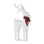 Glitter Reindeer Christmas Decoration With Led Lights Battery Operated Indoor