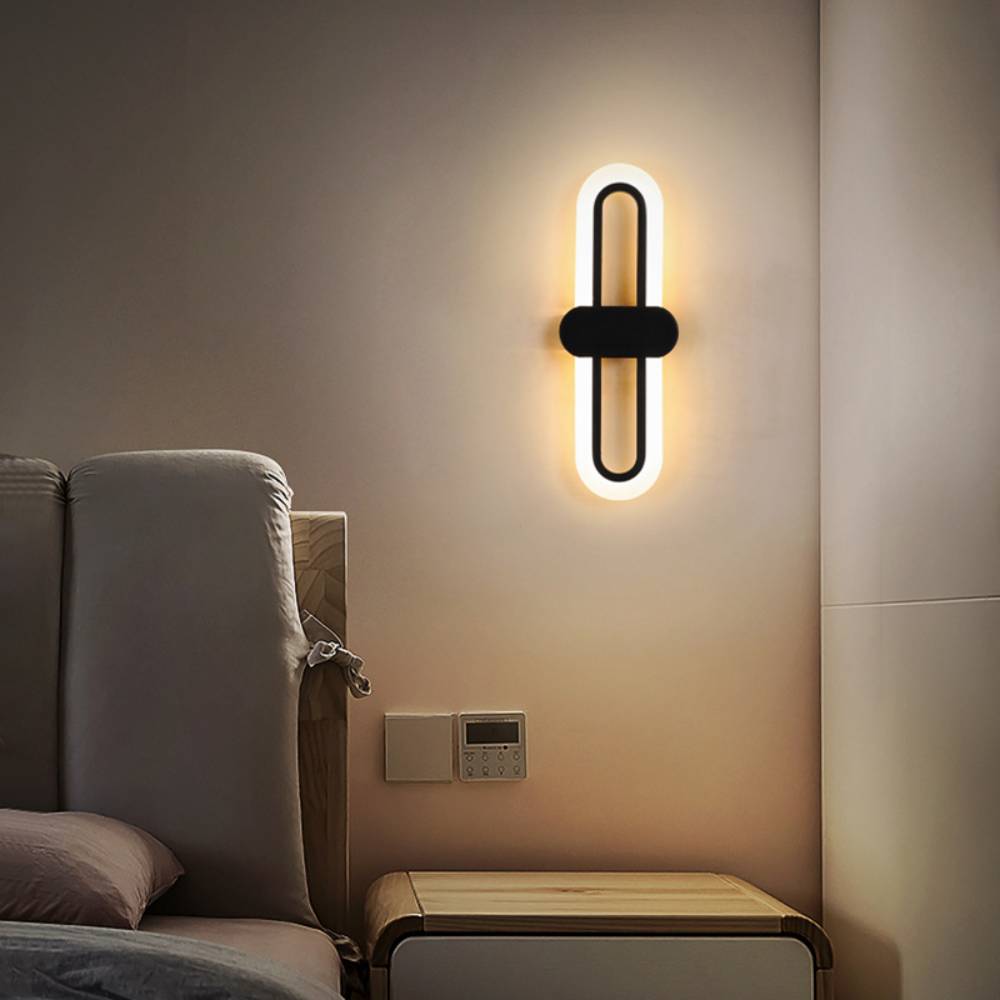 Modern Oval Led Wall Light With Acrylic Shade